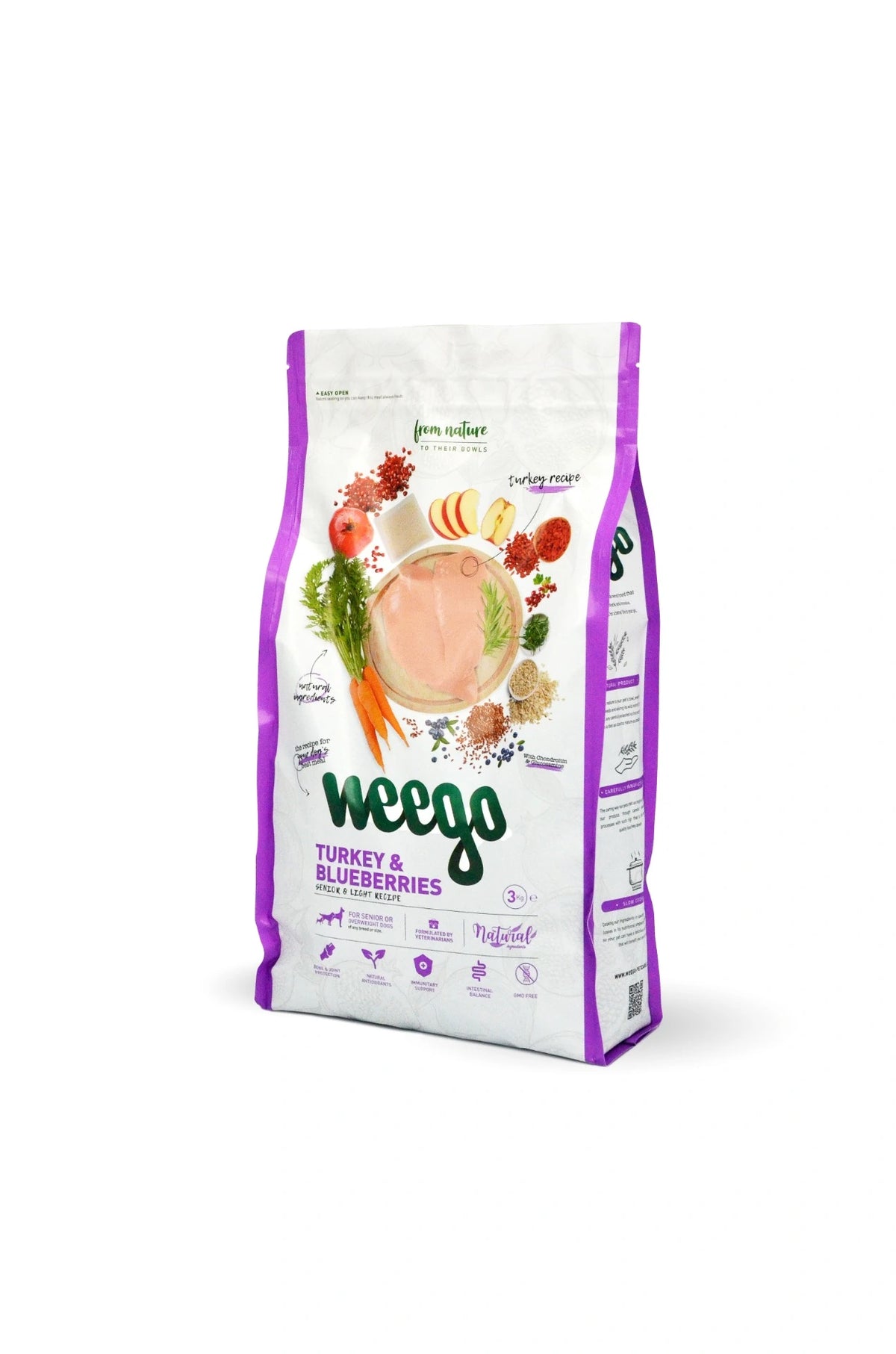 WEEGO LIGHT/SENIOR TURKEY & BLUEBERRIES 3KG