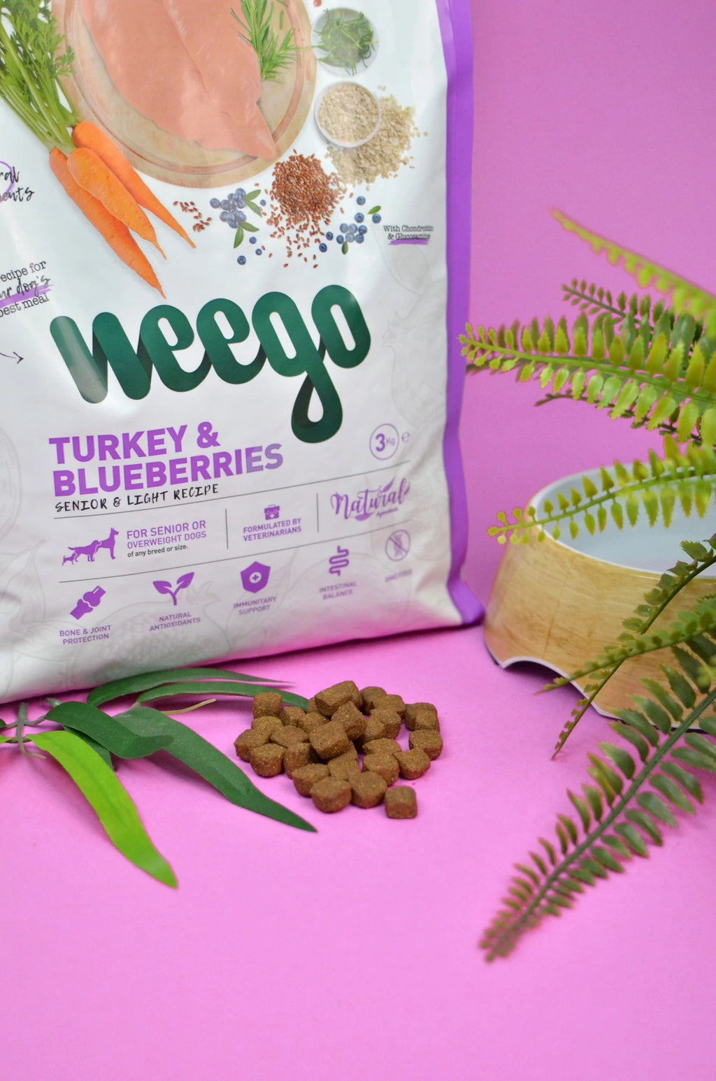 WEEGO LIGHT/SENIOR TURKEY & BLUEBERRIES 3KG
