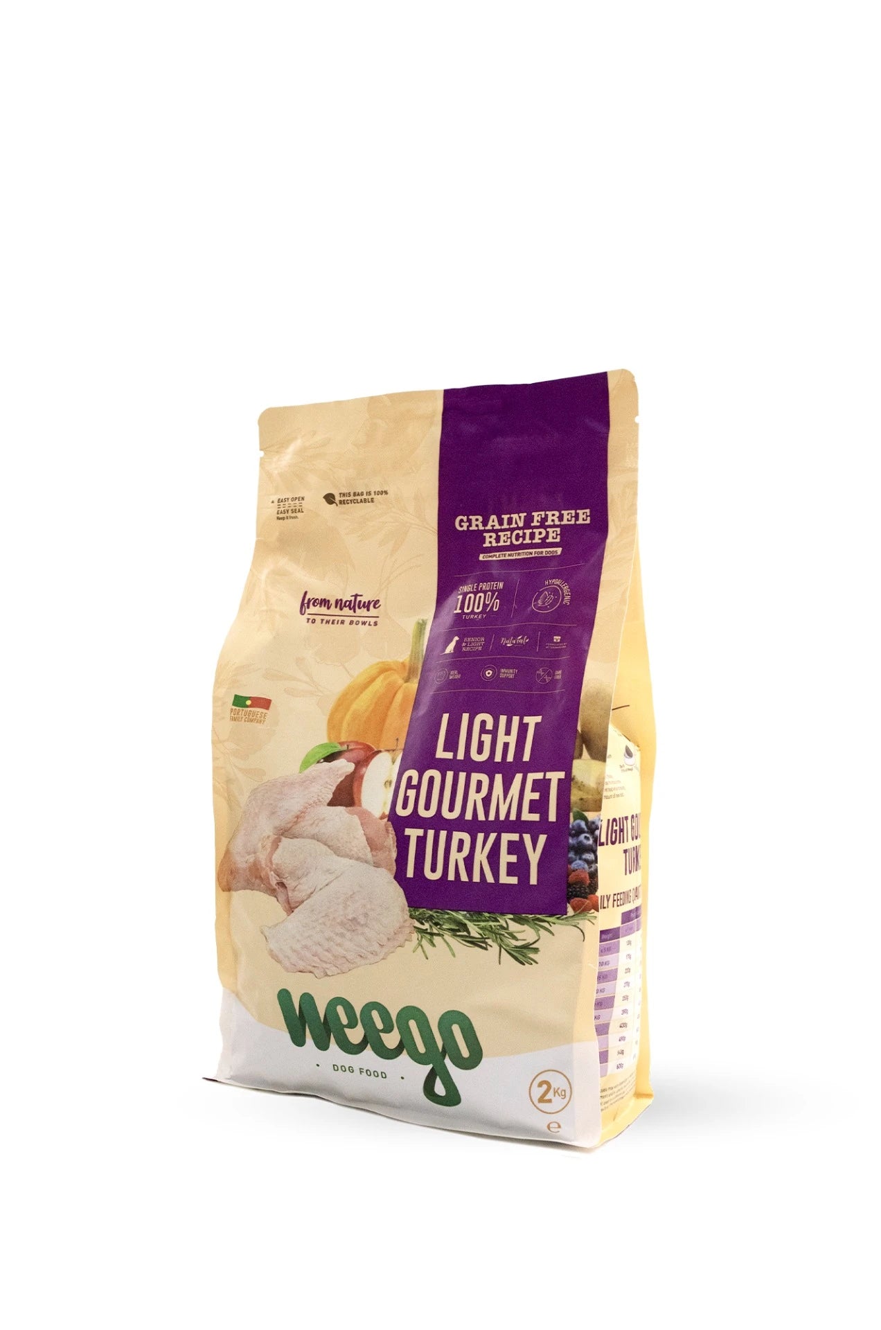 WEEGO LIGHT/SENIOR GOURMET TURKEY GRAIN FREE 2KG