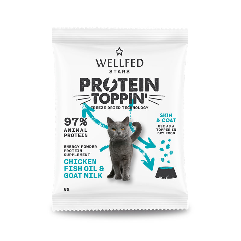 WELLFED F.D. PROTEIN TOPPIN' CHICKEN &GOAT MILK 6G