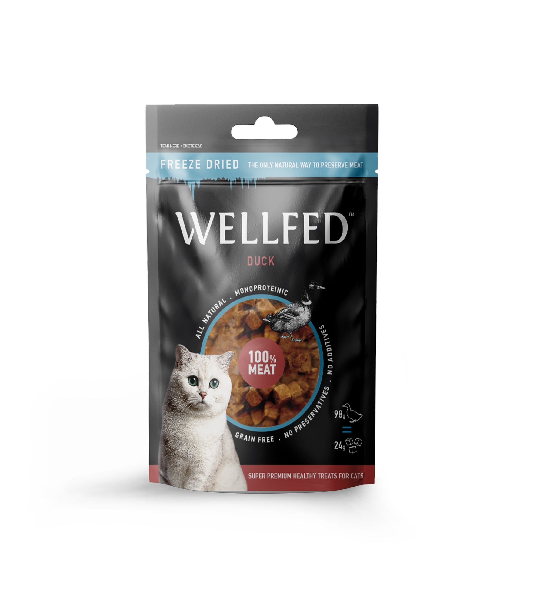 WELLFED CAT F.D. PURE DUCK 24G