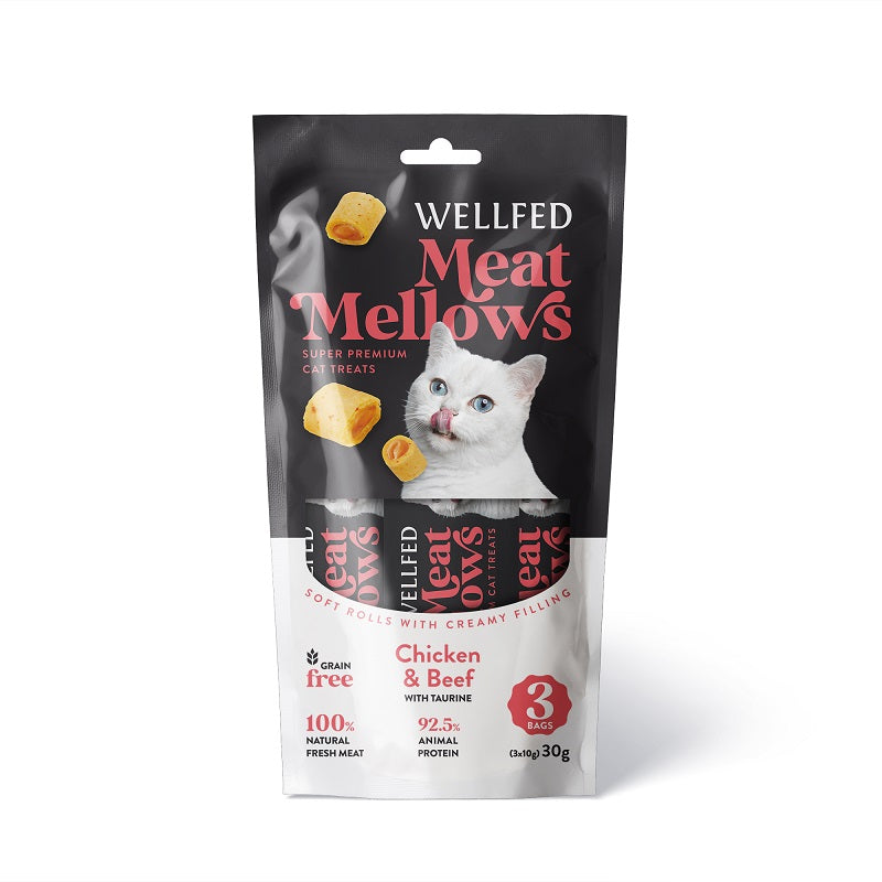 WELLFED MEAT MELLOWS CHICKEN & BEEF (3*10G) 30G