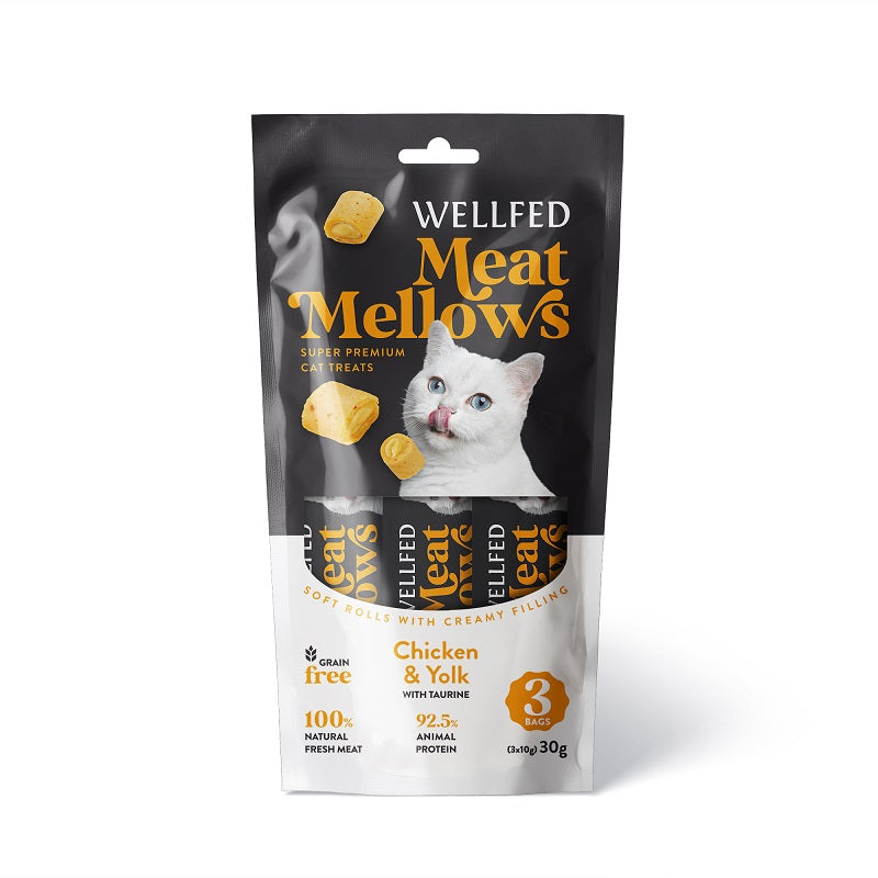 WELLFED MEAT MELLOWS CHICKEN & YOLK (3*10G) 30G