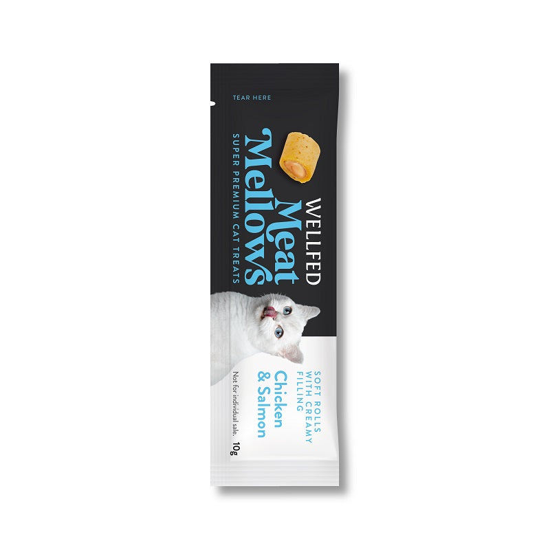 WELLFED MEAT MELLOWS CHICKEN & SALMON (3*10G) 30G