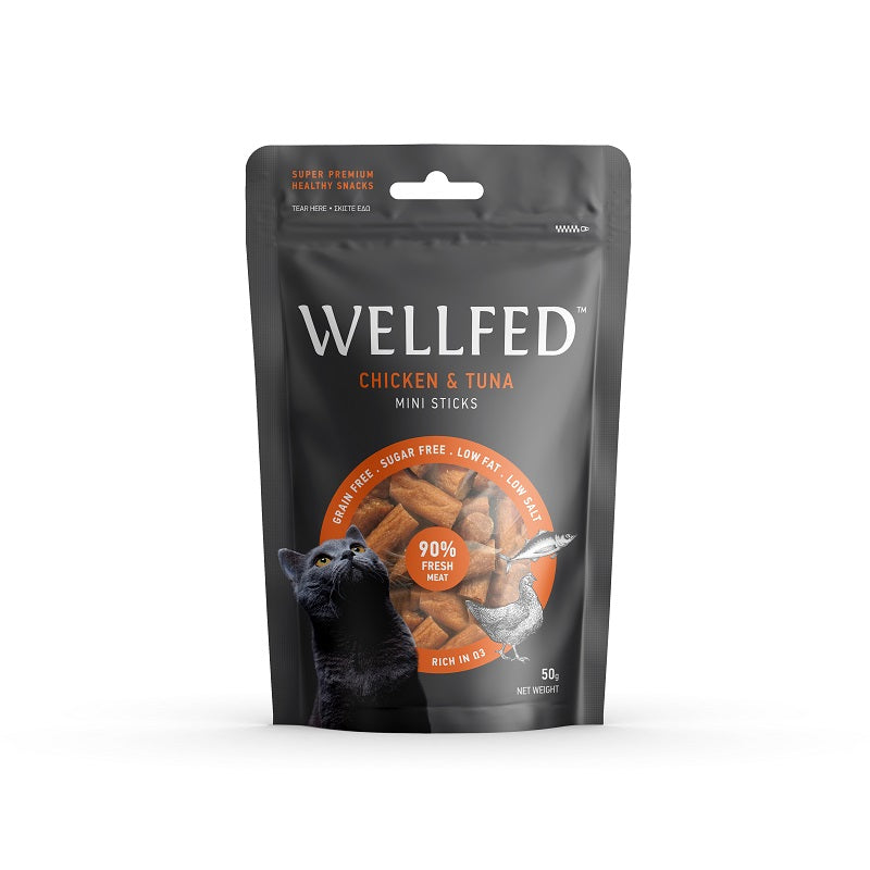 WELLFED MINI STICKS CHICKEN +TUNA 50G