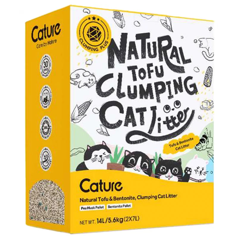CATURE TOFU MIX BENTONITE CAT LITTER 14L
