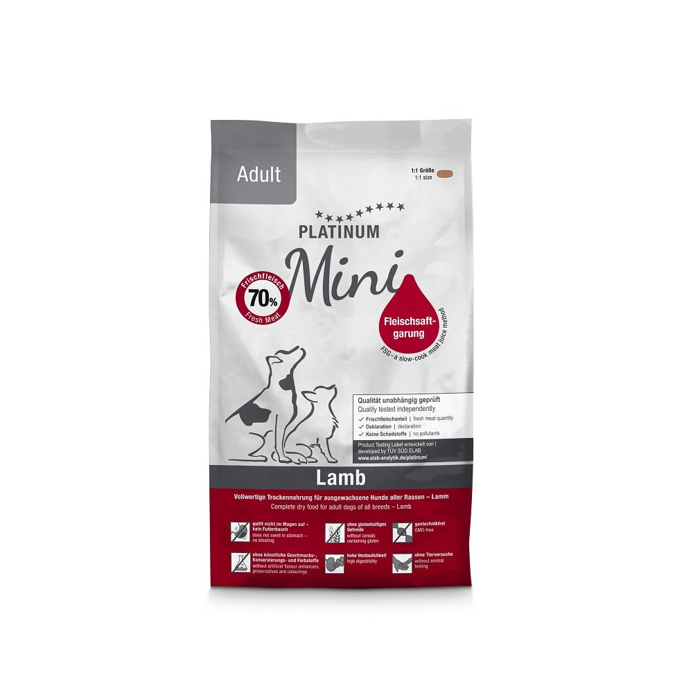 PLATINUM ADULT MINI ΑΡΝΙ & ΡΥΖΙ ΜΑΓΕΙΡΕΥΤΗ (FSG) ΞΗΡΑ ΤΡΟΦΗ ΣΚΥΛΟΥ 900GR