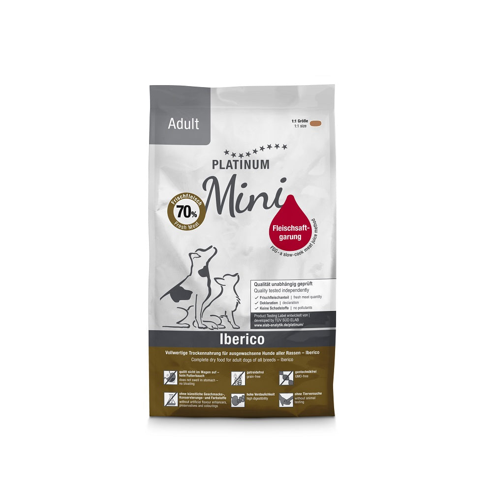 PLATINUM ADULT MINI ΙΒΗΡΙΚΟ & ΛΑΧΑΝΙΚΑ ΜΑΓΕΙΡΕΥΤΗ (FSG) ΞΗΡΑ ΤΡΟΦΗ ΣΚΥΛΟΥ 900GR