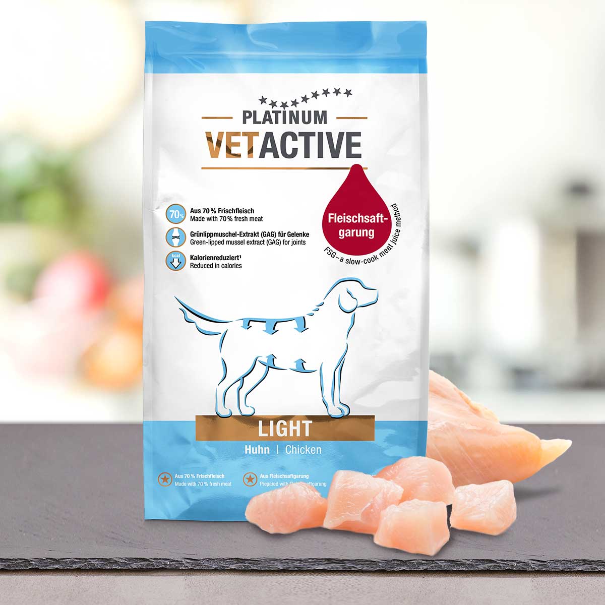 PLATINUM VETACTIVE LIGHT ΜΑΓΕΙΡΕΥΤΗ (FSG) ΞΗΡΑ ΤΡΟΦΗ ΠΑΧΥΣΑΡΚΟΥ ΣΚΥΛΟΥ 1.5KG