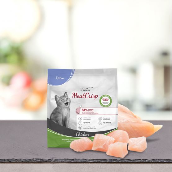 PLATINUM MEATCRISP KITTEN CHICKEN ΑΠΟΞΗΡΑΜΕΝΗ ΞΗΡΑ ΤΡΟΦΗ ΓΙΑ ΓΑΤΑΚΙΑ ΜΕ 83% ΦΡΕΣΚΟ ΚΟΤΟΠΟΥΛΟ 400GR