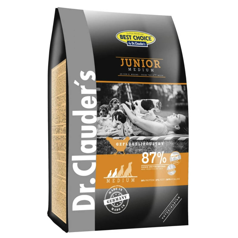 DR. CLAUDER'S BEST CHOICE JUNIOR SMALL / MEDIUM CHICKEN 12,5KG + 2,1KG ΔΩΡΟ