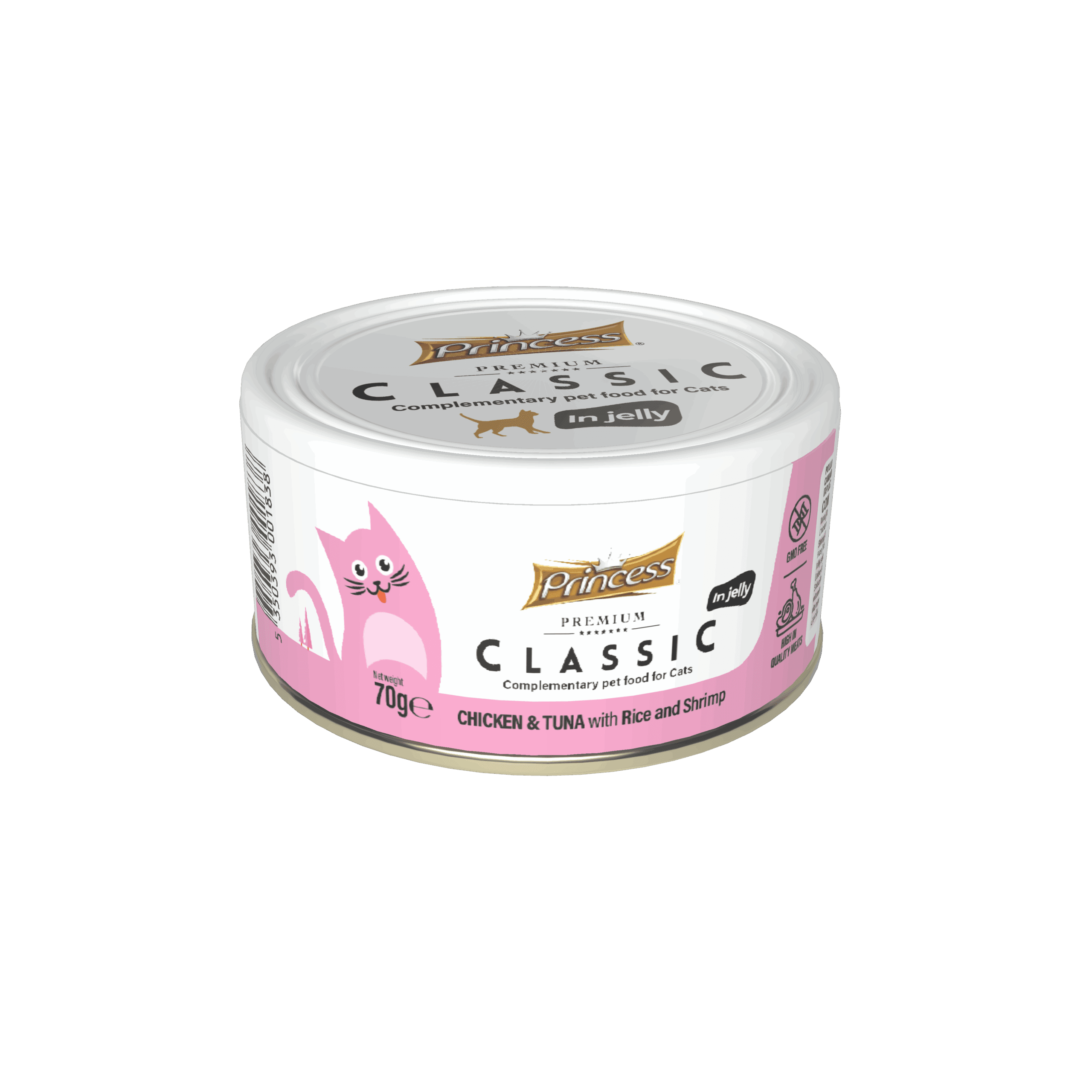PRINCESS CLASSIC – CHICKEN & TUNA WITH RICE & SHRIMP 70GR