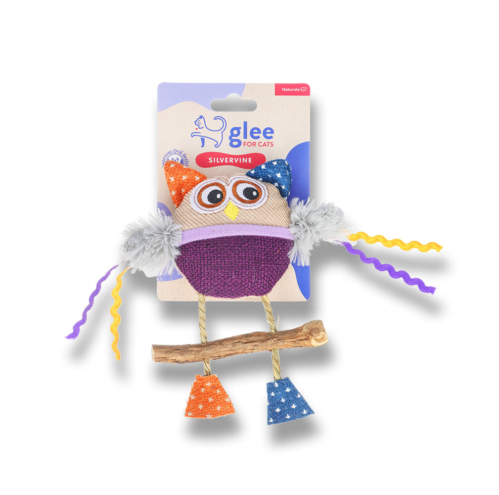 91150 GLEE ΠΑΙΧΝΙΔΙ ΓΑΤΑΣ OWL WITH CATNIP 17CM