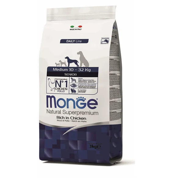 MONGE SENIOR MEDIUM CHICKEN 12KG (-6€)