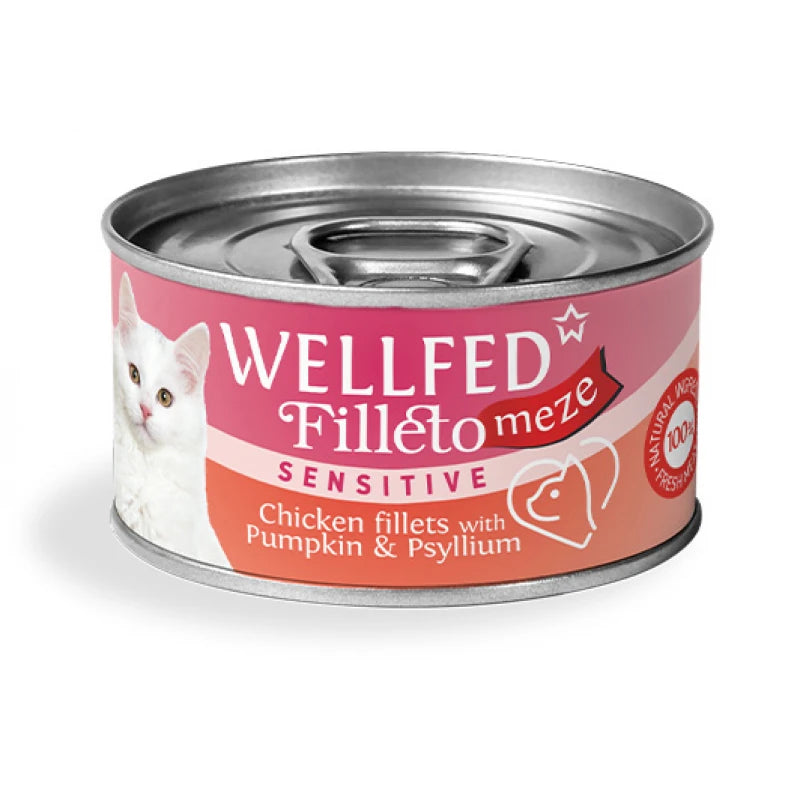 WELLFED ΚΟΝΣΕΡΒΑ ΓΑΤΑΣ FILLETO MEZE SENSITIVE 70G