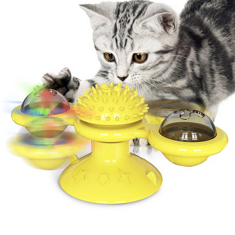 SPRING CAT TOY YELLOW 158X75X69MM