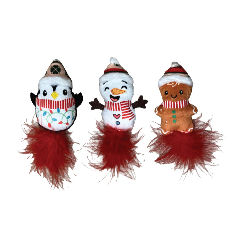 CATOIKOS XMAS TOY W FEATHER & CATNIP 9.5CM