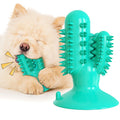 SQUEAKER CACTUS DOG TOOTHBRUSH L. BLUE 92X92X128MM
