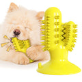 SQUEAKER CACTUS DOG TOOTHBRUSH YELLOW 92X92X128MM