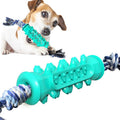 SOFT JAGGED PET TOOTH TOY W ROPE LAKE BLUE 420X50ΜΜ