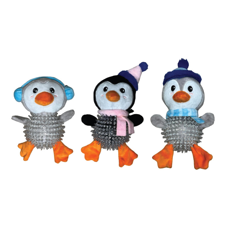 DOG XMAS TOY PENGUIN W TPR 15CM
