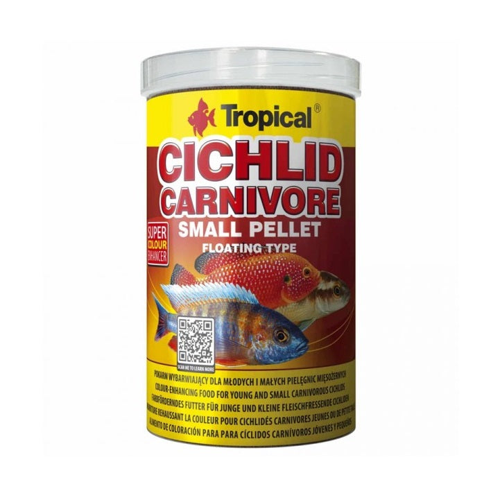 TROPICAL CICHLID CARNIVORE SMALL PELLET 1000ML/360G