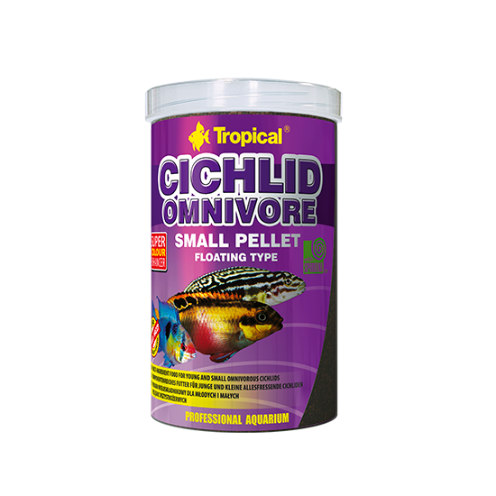 TROPICAL CICHLID OMNIVORE SMALL PELLET 250ML/90G