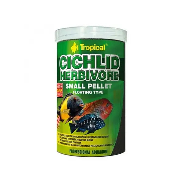 TROPICAL CICHLID HERBIVORE SMALL PELLET 1000ML