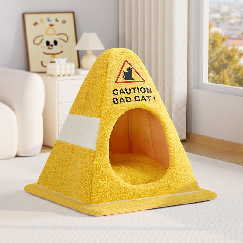 ΦΩΛΙΑ ΚΙΤΡΙΝΗ CAUTION BAD CAT 56CM