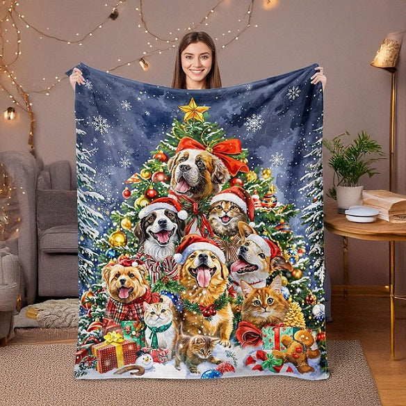 ΚΟΥΒΕΡΤΑ XMAS ΔΕΝΤΡΟ ΣΚΥΛΑΚΙΑ 75Χ100CM
