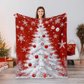 ΚΟΥΒΕΡΤΑ ΚΟΚΚΙΝΗ XMAS ΧΙΟΝΙΣΜΕΝΟ ΔΕΝΤΡΟ 75Χ100CM
