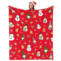 ΚΟΥΒΕΡΤΑ ΚΟΚΚΙΝΗ XMAS ΧΙΟΝΑΝΘΡΩΠΟΣ 75Χ100CM