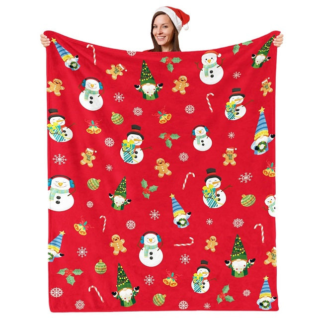 ΚΟΥΒΕΡΤΑ ΚΟΚΚΙΝΗ XMAS ΧΙΟΝΑΝΘΡΩΠΟΣ 75Χ100CM