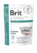 BRIT VC GRAIN FREE CAT STERILISED SALMON&PEA 400G