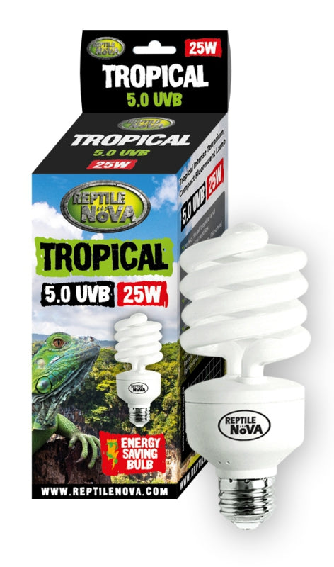 REPTIL NOVA UVB BULB FOR TERRARIUMS 25W 5.0 UVB TROPICAL
