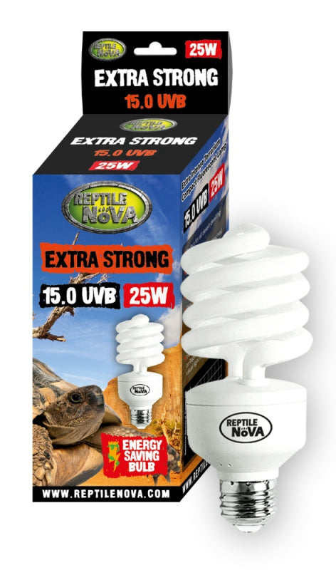 REPTIL NOVA UVB BULB FOR TERRARIUMS 25W 15.0 UVB EXTRA STRONG