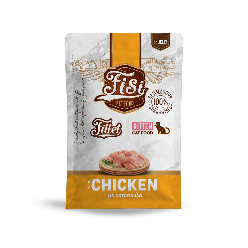 FISI FILLET KITTEN ΚΟΤΟΠΟΥΛΟ ΣΕ ΖΕΛΕ POUCH 85GR