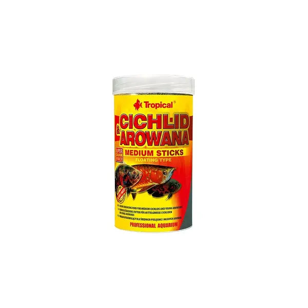 TROPICAL CICHLID & AROWANA MEDIUM STICKS 250ML