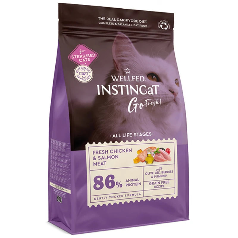 WELLFED INSTINCAT GO FRESH STERILISED CHICKEN & SALMON 1.8KG