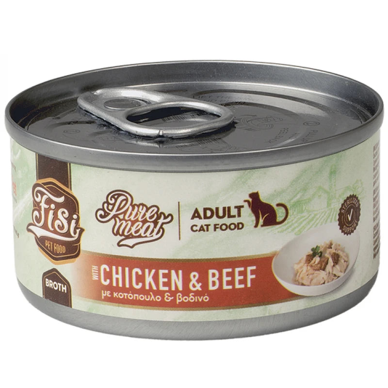 FISI PURE MEAT CAT ADULT ΚΟΤΟΠΟΥΛΟ & ΜΟΣΧΑΡΙ 80GR