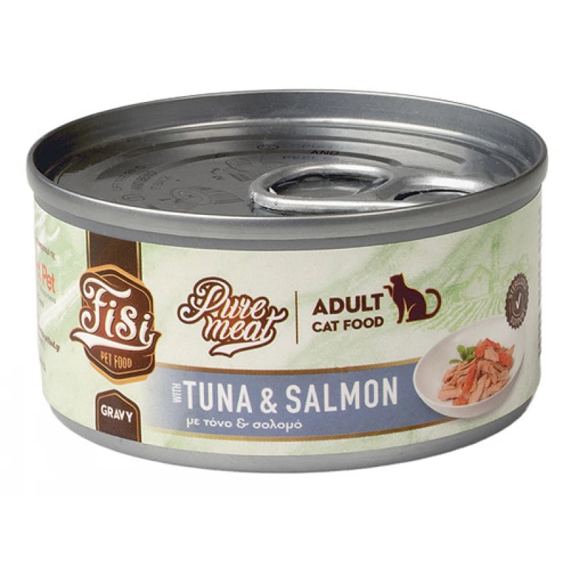FISI PURE MEAT CAT ADULT ΤΟΝΟΣ & ΣΟΛΩΜΟΣ 80GR