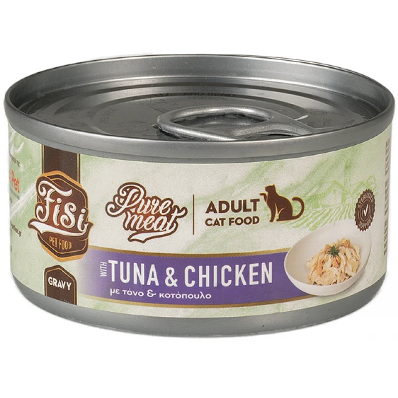 FISI PURE MEAT CAT ADULT ΤΟΝΟΣ & ΚΟΤΟΠΟΥΛΟ 80GR