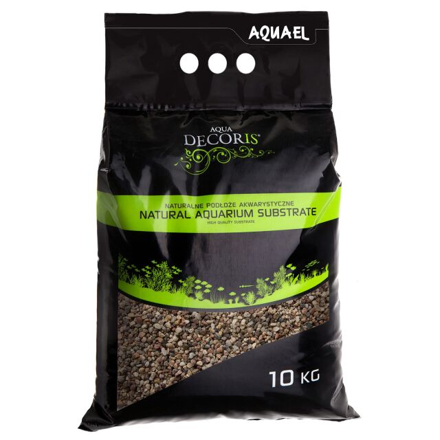 AQUAEL NATURAL MULTICOLORED GRAVEL 3 - 5 MM 10KG