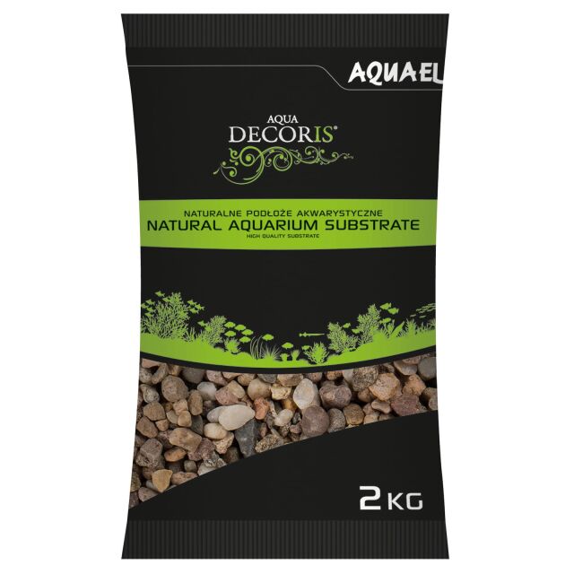 NATURAL MULTICOLORED GRAVEL 5 - 10 MM 2KG