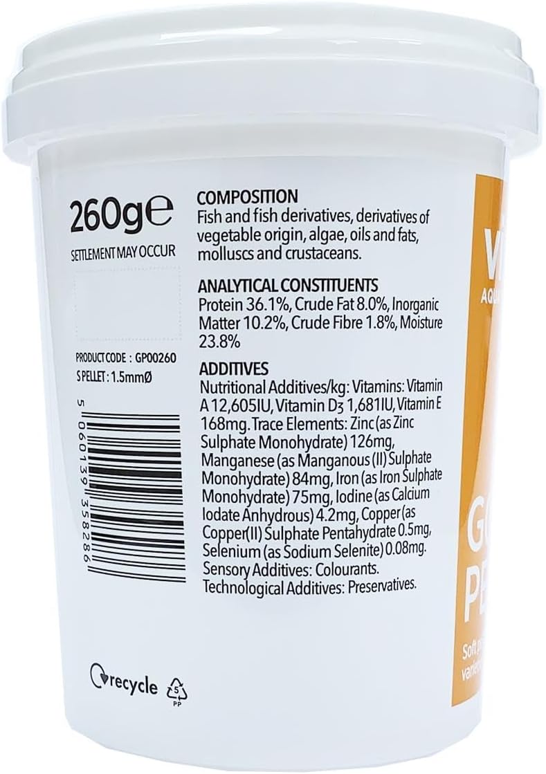 VITALIS GOLDFISH PELLETS 1.5MM 260G