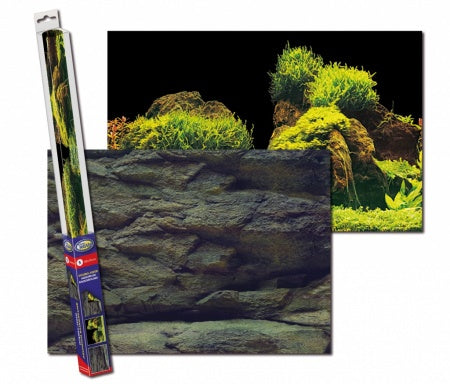 AQUA NOVA AQUARIUM BACKGROUND S 60X30CM ROCK/PLANTS