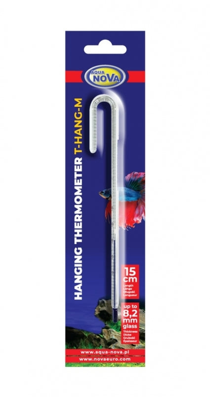 AQUA NOVA HANG-ON GLASS THERMOMETER – SIZE M 18CM, 10,2MM
