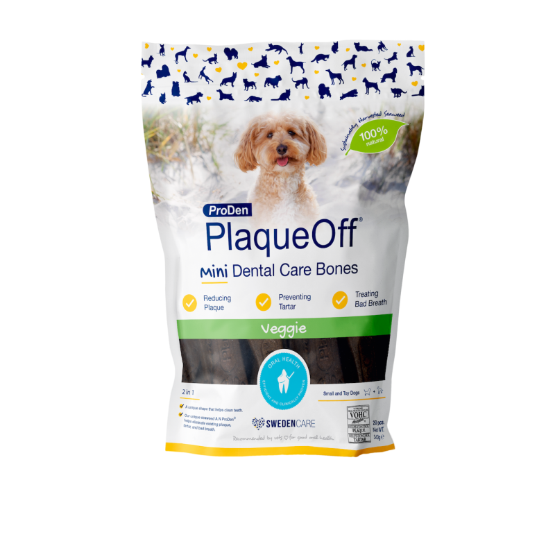 PRODEN PLAQUEOFF MINI DENTAL BONES VEGGIE 340GR