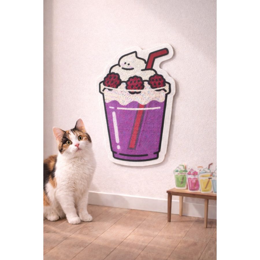 ΑΥΤΟΚΟΛΛΗΤΟ ΟΝΥΧΟΔΡΟΜΙΟ DRUNK BUT HAPPY CAT SCRATCHER BERRY 45X60CM
