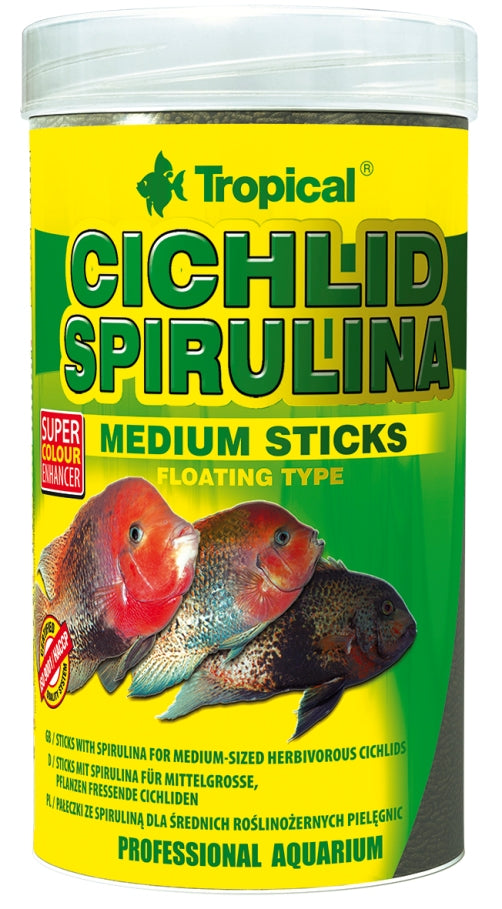 TROPICAL CICHLID SPIRULINA MEIDUM STICKS 5L